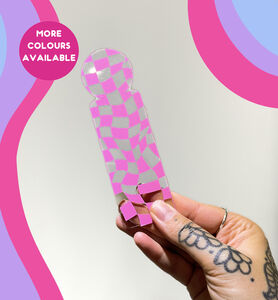 Checkerboard Clear Acrylic Bookmark Accessory