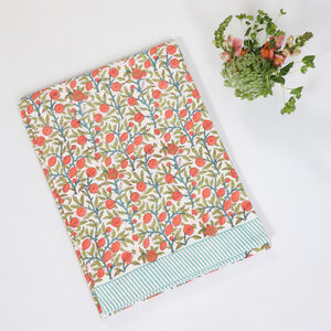 Clementine Hand Block Printed Tablecloth