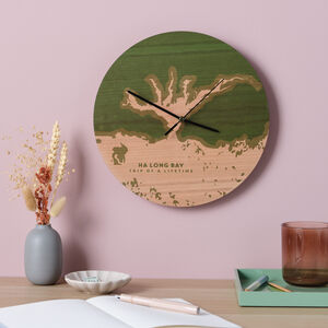 Coastline Wooden Colouful Clock