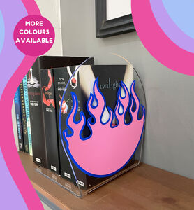 Flame Clear Acrylic Bookend Home Decor