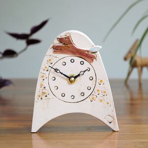 Fox And Meadow Personalised Mantel Clock
