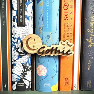 Halloween Gift Book Lover | Gothic Genre Divider Bookshelf Sign