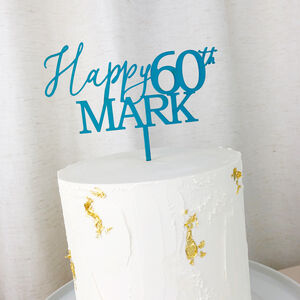 Personalised Any Age Happy Birthday Cake Topper