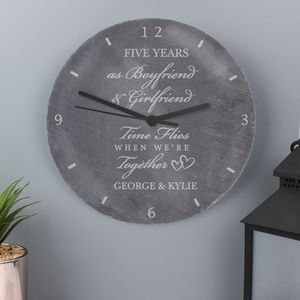 Personalised Any Message Slate Clock