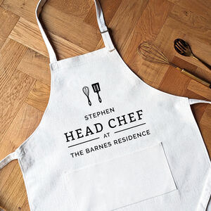 Personalised Head Chef Apron