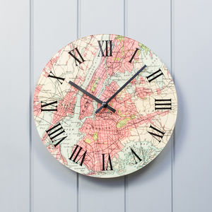 Personalised Map Wall Clock