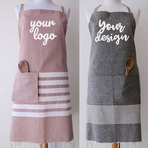 Personalised Pure Cotton Kitchen Apron, Tea Towel