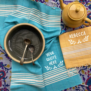 Personalised Pure Cotton Tea Towel