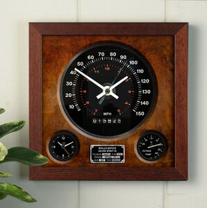 Personalised Wall Clock Based On Rolls Royce Silver Spirit Iii Speedometer