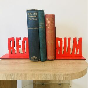 Redrum Wooden Bookend
