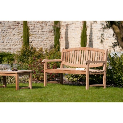 FUN - Oval teak garden bench