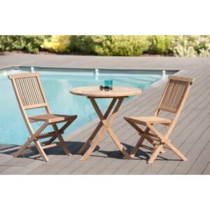 FUN - Round folding garden table for 2 people, 80 x 80 cm, teak FUN - Round folding garden table for 2 people, 80 x 80 cm, teak