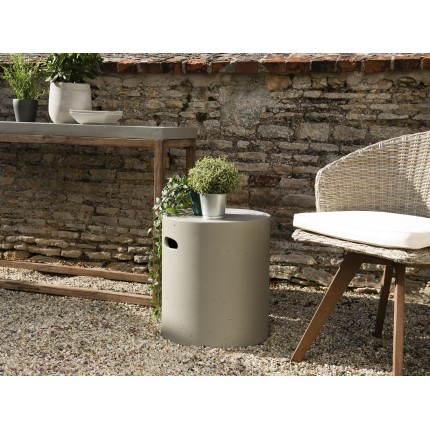 HECTOR - Round concrete garden side table 40x40 cm