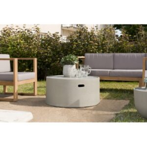 HECTOR - Table basse de jardin ronde 80x80 cm béton