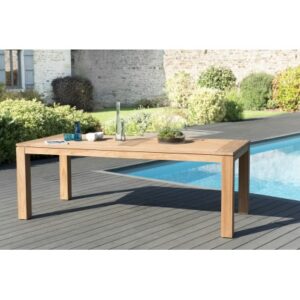 KIM - Garden table for 6/8 people - DENVER 220 x 100 cm in teak wood