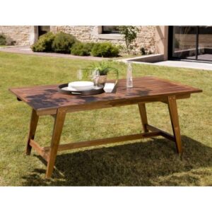 MAEVA - Garden table for 8/10 people - rectangular, extendable, 180/240 x 100 cm, oiled teak wood