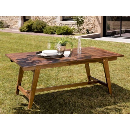 MAEVA - Garden table for 8/10 people - rectangular, extendable, 180/240 x 100 cm, oiled teak wood