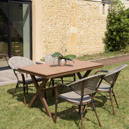 VIANNEY - Rectangular garden table for 4 people, 140 x 80 cm VIANNEY - Rectangular garden table for 4 people, 140 x 80 cm